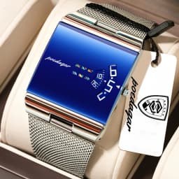 POEDAGAR Top Original High Quality Man Watch Waterproof Watch For Men Casual Mesh Sports Military Men's Quartz Watches Reloj+Box