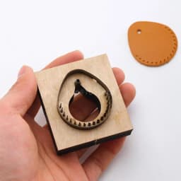 RFID for Key Fob Leather Tag Leather Template Wooden Punching Die Cutting Mould Teardrop Keychain Holder Leather Mold