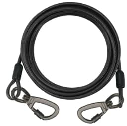 Long Tie Out Cable Dog Leash Heavy Duty Large Dog Run Cable Up to 250 Pounds Durable Big Clip for Pets Running in Outdoor Yard