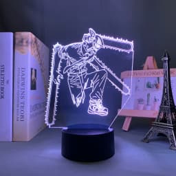 3d Led Lamp Anime Chainsaw Man for Bedroom Decoration Nightlight Kids Birthday Gift Manga Chainsaw Man Led Night Light Bedside