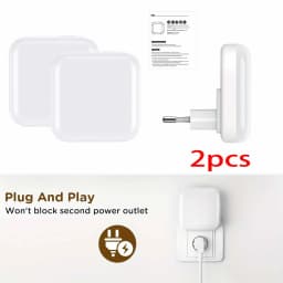 1pc/2pcs Lights By Night Dimmable LED Night Light, Plug-in, Dusk to Dawn Sensor, Adjustable, Compact, 4 Settings, Ambient Light