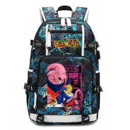 Dragon Ball Z Anime Print Student Backpack Large Capacity Casual Daypack for Kids Teen Boys Girls School Travel