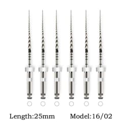 25/21mm Dentl Files SC Forward Rotation NiTi File Systemfor Endodontic Treatment Dentistry Materials 6Pcs/Box SOCO PLUS