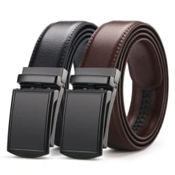 Men Genuine Leather Belt Metal Automatic Buckle Ratchet Cowskin Belts for Jeans Leather Strap Belts for Men Pants Waistband Реме