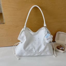 Y2k Fashion Letter Printing Pattern Shoulder Bag for Women 2026 Sweet Girls Vintage Casual Tote Bag Handbags Large Capacity Bag
