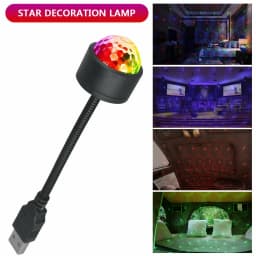 1pcs Car Interior Lights Roof Star Light USB LED Starry Atmosphere Projector Decoration Night Party Decor Galaxy Light