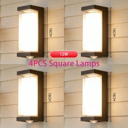 Outdoor Wall Light Home Waterproof Wall Lamp AC85-265V Porch Lights Outdoor Wall Lighting For Garden Backyard Doorway Decoration