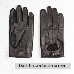 Motorcycle Riding Deerskin Gloves Men's Single-Layer Thin Fashion Hollow New Spring and Autumn Car Driving Driver Leather Gloves