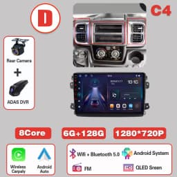 Android 16 For Fiat Ducato 2005-2025 Citroen Jumper Peugeot Boxer Dodge Ram carplay radio auto android head unit multimedia play
