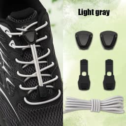 Triangle Lock No-Tie Shoelaces, Elastic Lazy Laces Buckle Set, Durable Replacement Strings for Sneakers & Outdoor Shoes 1 Pair