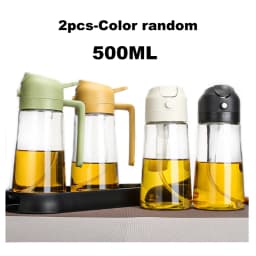 2in1 500ml Plastic Kitchen Oil Sprayer Spray Oil Olive Spray Bottle for Oil Dispenser BBQ Baking Roasting Picnic Kitchen Tool