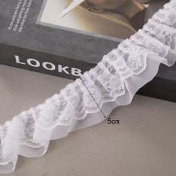 2 Yards Embroidery Ruffle Mesh Lace Fabrics For Clothing Home Wedding Accessory Bouquet Decor Handmade Sewing Trim DIY Crafts