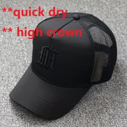 Quick Dry Baseball Hat for Men and Women, Hard Top, High Crown, Sports Hip Hop Caps, Big Head, Outdoor,