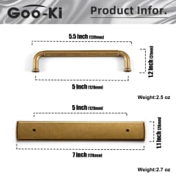 5 Inch (128mm) Hole Center Cabinet Pulls Antique Brass Zinc Alloy Kitchen Drawer Pulls Dresser Knobs Drawer Handles Hardware