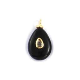 1 Piece Cubic Zirconia & Natural Stone Geometric Charms Round 18K Gold Plated Pendants For DIY Necklace Bracelet Jewelry Making