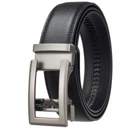 3.5cm Luxury Designer Men's Leather Belt with Automatic Ratchet Buckle Width Plus Size Male Blue Black Brown Formal Accessory
