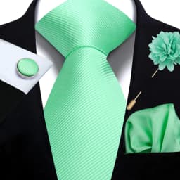 Men's Solid Necktie Cufflinks Pocket Square Lapel Pin Flower Brooch Elegant Man Wedding Shirt Accessory Set Suit Groomsmen Gifts