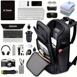 Fenruien Waterproof Backpacks USB Charging School Bag Anti-theft Men Backpack Fit 15.6 Inch Laptop Travel Backpack High Capacity