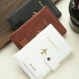 1PCS Personalized Name Passport Holder Custom Suede Passport Cover Texture Faux Leather Passport Bag Custom Travel Accessories