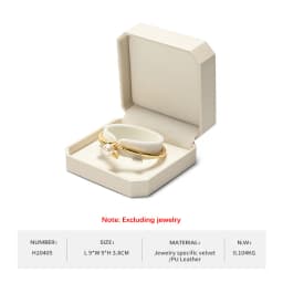 Oirlv Single and Double Ring Box PU Leather Wedding Jewelry Box Organizer Case Gift Jewelry Ring Box for Engagement Customizable