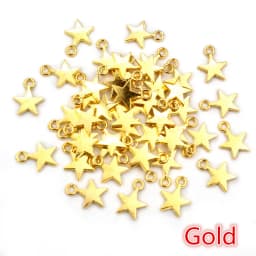 100pcs 11x8mm Metal Zinc Alloy MINI Five-pointed Star Charms Fit Jewelry Pendant Charms Makings DIY Handmade Craft