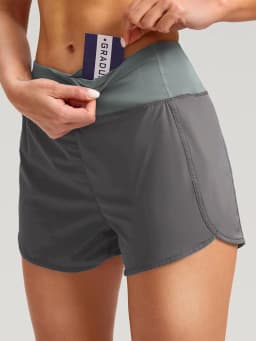 Women's Running Shorts with Stretch Lining 3" Women's Fitness Training Shorts with Cell Phone Pocket