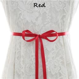 Handmade Pearl Beaded Chain Satin Ribbon Back Tie Wedding Dress Belt Bride Sashes for Wedding Bridesmaids Dress Gown
