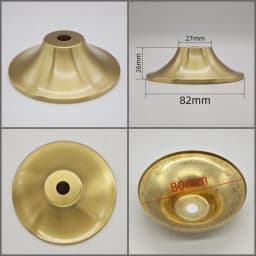 M10 Ceramic Desk Lamp Brass Base Cover Pure Copper Desk Lamp Plate I-Shaped Connector DIY Brass Lighting Hardware Accessories