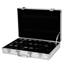 Aluminum Structure Watch Storage Box 12 Grid Slot Jewelry Display Square Case Suede Inside Rectangle Watch Holder for Organizing