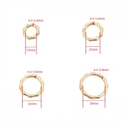 5-30pcs DIY Metal Bamboo Spring Ring 19-38mm Round Connector Buckle for Clasps Bag Handbag Carabiner Pendant Jewelry Accessory