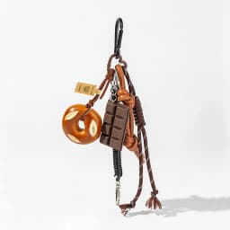 Braided Rope Bag Pendant High-grade Keychain Pendant Cute Alkaline Water Bread Ins Bag Pendant Chocolate Pendant