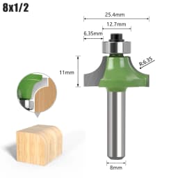Wood Router 8mm Shank Straight End Mill Trimmer Cleaning Flush Trim Corner Round Cove Box Bits Tool Milling Cutter New