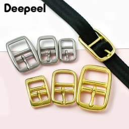 2/5Pcs Solid Brass Belt Buckle 304 Stainless Steel Bag Pin Buckles Adjuster Waistband Slider Clasp DIY Leather Craft Accessories