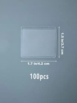 100pcs Self-Adhesive Necklace Chain Pockets, PVC Clear Pocket for DIY Jewelry Display Loose Chain Storage Necklace Supplies