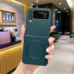 for Samsung ZFlip 4 Luxury for Magsafe Matte Case for Samsung Galaxy Z Flip 6 4 3 5 Flip4 Wireless Charger Soft Silicone Cover