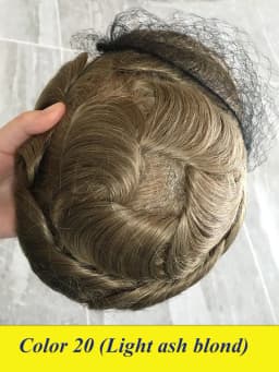 Bond--Male Hair Prosthesis Mono Lace,PU Front And NPU Back Men's Wig Durable Men's Capillary Prothesis 100% Natural Wigs For Men