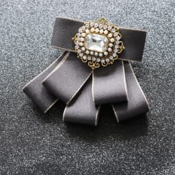 Fashion Men's Women's Bow Tie British Multi-layer Neck Flower Korean Version Married Groom Wedding Handmade Crystal Bowtie