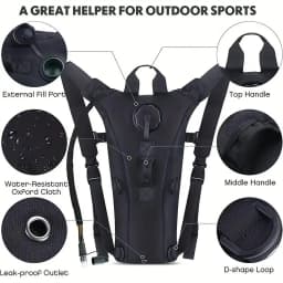 Tactical Water Backpack 3L Military Hydration Bladder Camping Hiking Water Bag Outdoor Sports Gear for Men Women