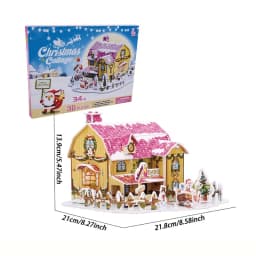 8 Style Christmas Castle Building 3D Puzzle Model X'max House Architecture Construction Jigsaw Puzzles Toys Kids Christmas Gift