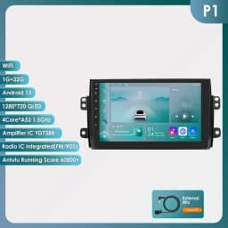 Hizpo Android Car Radio for Suzuki SX4 2006-2013 Fiat Sedici 2005-2014 Multimedia Video Player Navigation 2din Carplay Stereo BT