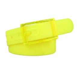 Plain Candy Colors Silicone Rubber Leather Wavy Shape Belt Plastic Buckle Cute Without Metal Belts for Men and Women Waistband