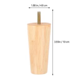 4Pcs Solid Wood Furniture Legs Height 10/12/15CM Straight Sturdy Tapered Sofa Bed Cabinet Table Chair Replacement Furniture Legs