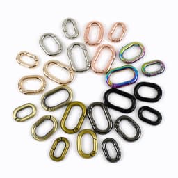 10/20Pcs Spring O Ring Buckles 13-32mm Openable Loop Carabiner Clip Hook for Bag Strap Keyring DIY Craft Hardware Accessories