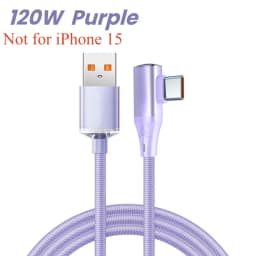 90 Degree Elbow USB C Cable PD 120W Fast Charging Type C To Type C Cable For iPhone 15 Samsung Xiaomi Huawei Charger Data Cord