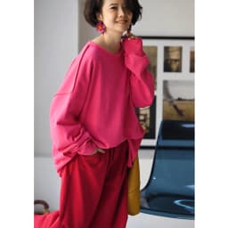 R17800 Artistic and Simple Style, Mid-Length, Loose Fit, Oversized Pure Cotton Spring Pullover Sweatshirt for Women