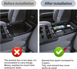 Sixthsmoy Center Console Organizer for 2014-2018 Chevy Silverado 1500 and GMC Sierra 1500 Armrest Storage Box Tray Accessories