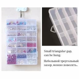 1Pcs Transparent Plastic Storage Jewelry Box Compartment Adjustable Container For Beads Earring Box Jewelry Rectangle Box Case