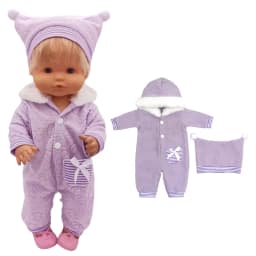 40cm Bebe Doll Clothes for 16-inch Nenuco Winter Plush Suit Ropa Y Su Hermanita Doll Rompers Accessories