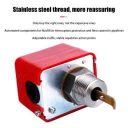 1pc Target Flow Meter Stainless Steel Seal Red Flow Sensor Controller Water Flow Switch Tool