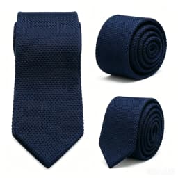 Men's Solid Color Knitted Tie New Style Fashion 8cm Knitted Tie Pure Cotton Men's Tie Business Wedding Tie Accessories Gift